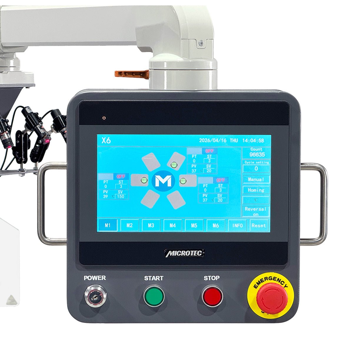 MicroTec APEX X6 6-Station 16" x 20" Fully Automatic Rotary Heat Press with Preheat