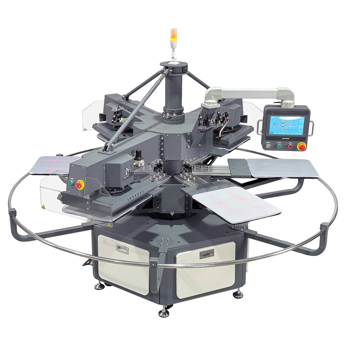 MicroTec APEX X6 6-Station 16" x 20" Fully Automatic Rotary Heat Press with Preheat