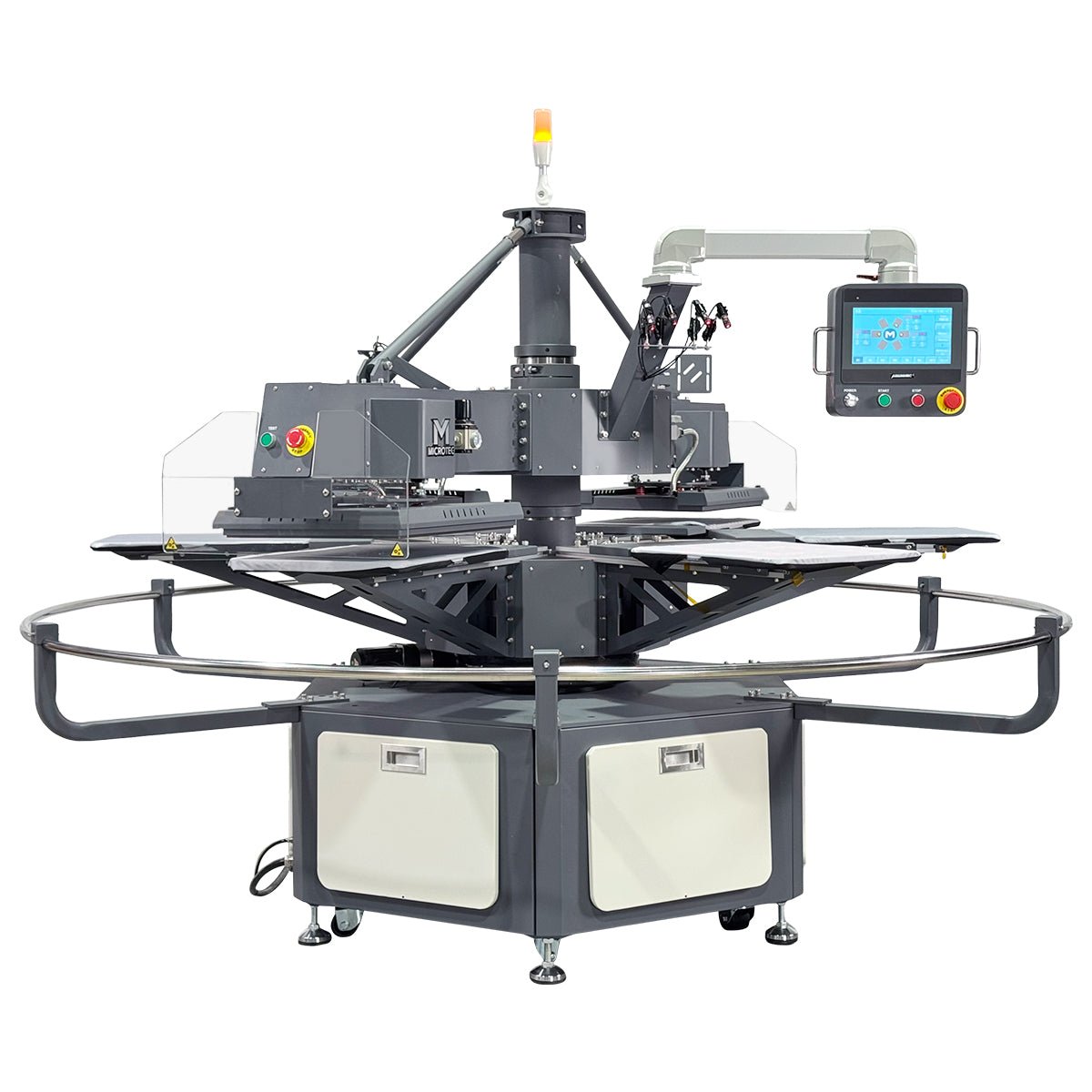 MicroTec APEX X6 6-Station 16" x 20" Fully Automatic Rotary Heat Press with Preheat