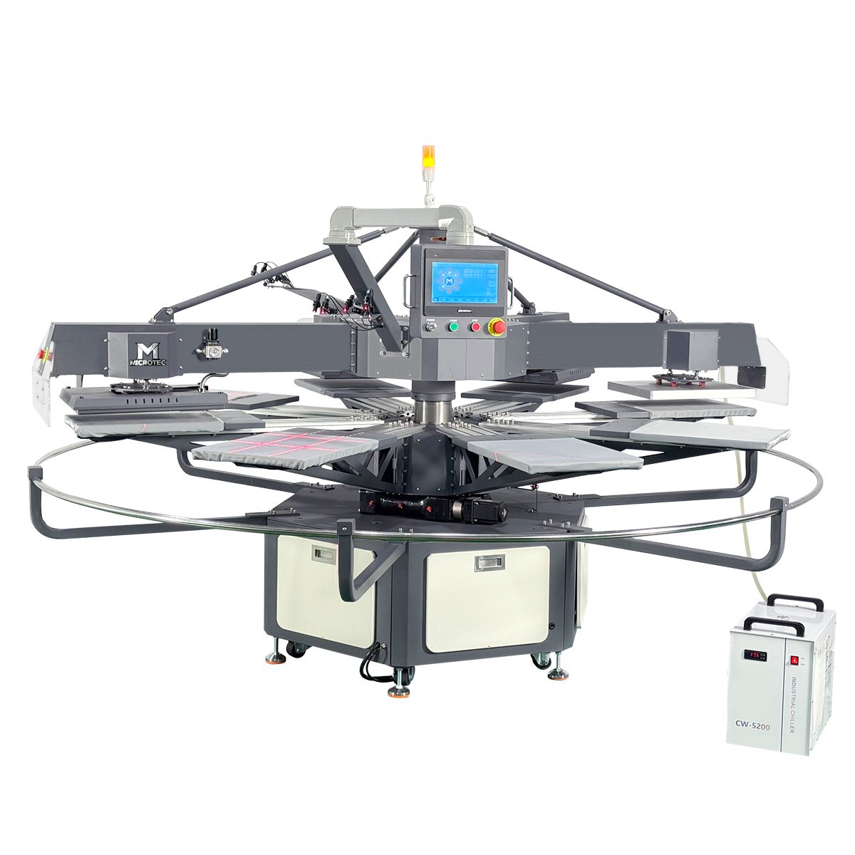 MicroTec APEX X8 8-Station 16" x 20" Fully Automatic Rotary Heat Press