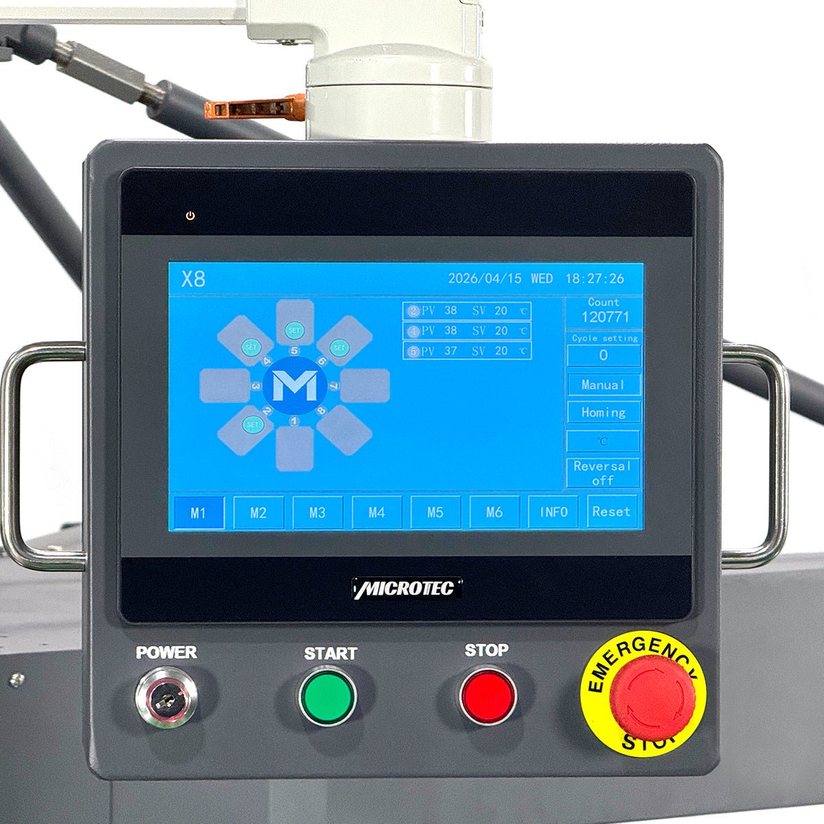 MicroTec APEX X8 8-Station 16" x 20" Fully Automatic Rotary Heat Press