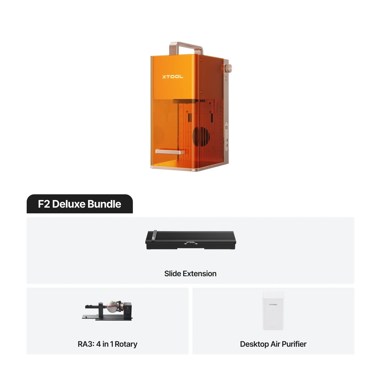 xTool F2 Deluxe Bundle with Accessories - JOT Imaging Essentials