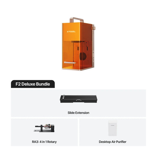 xTool F2 Deluxe Bundle with Accessories - JOT Imaging Essentials
