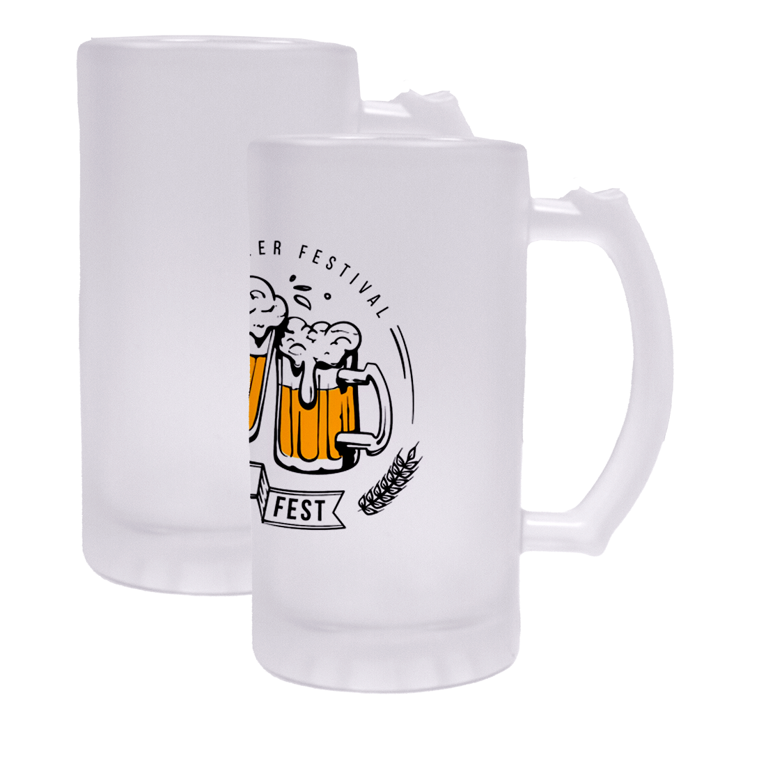 Sublimation 16oz Frosted Beer Stein - Pack of 6