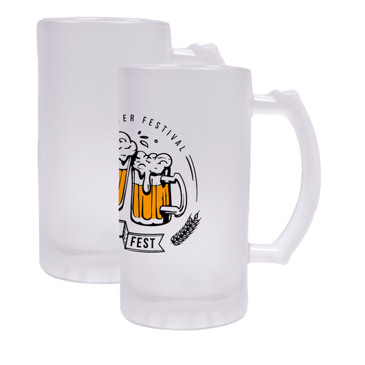 Sublimation 16oz Frosted Beer Stein - Pack of 6