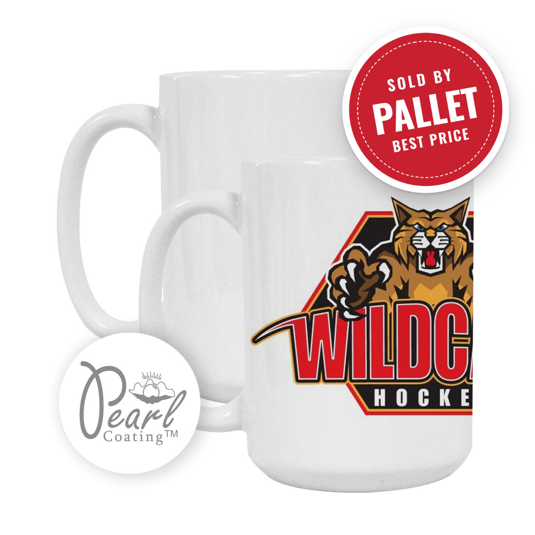 15oz Sublimation White Mug - Pallet Pricing (Pearl Coating™)