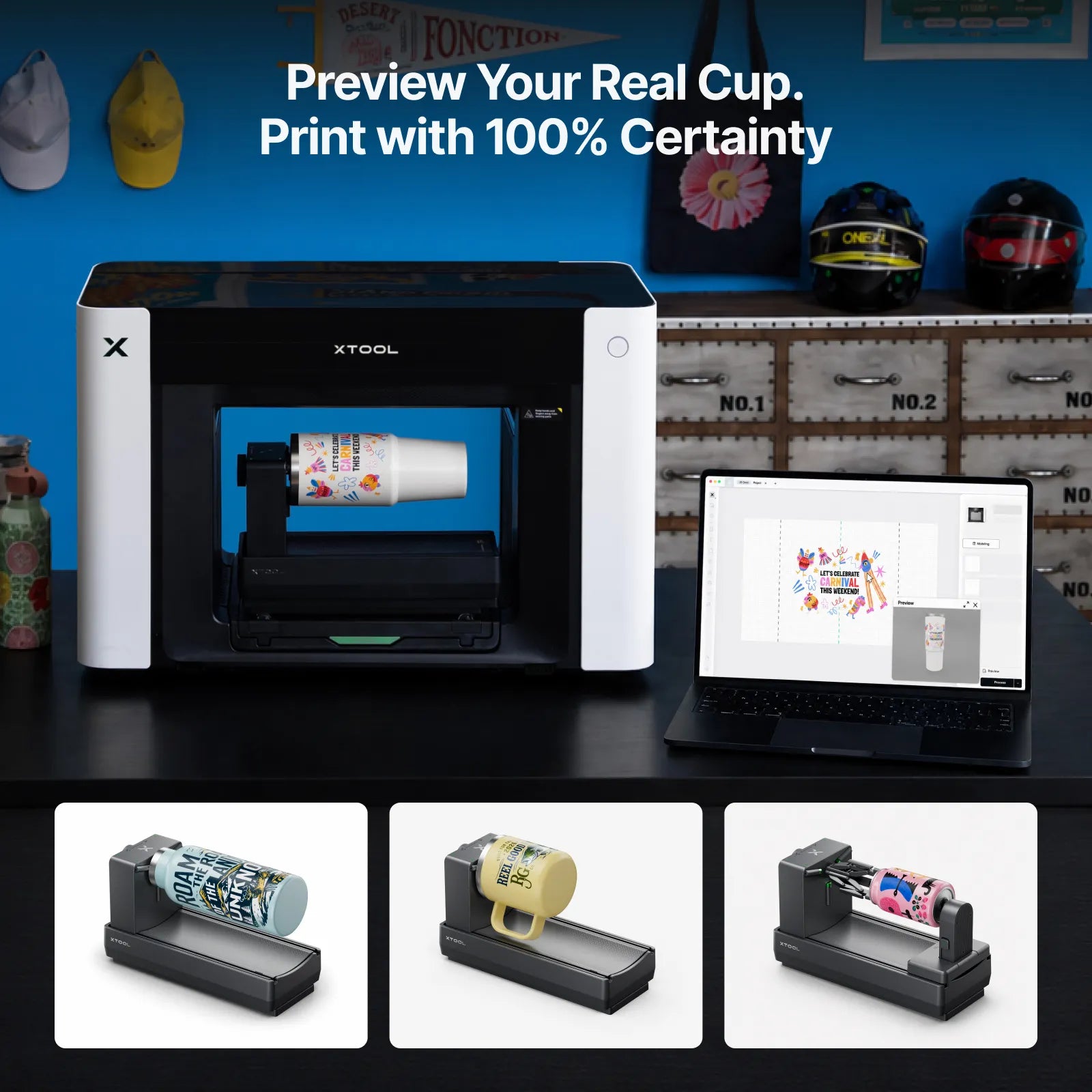 3D cup modeling preview before you print
