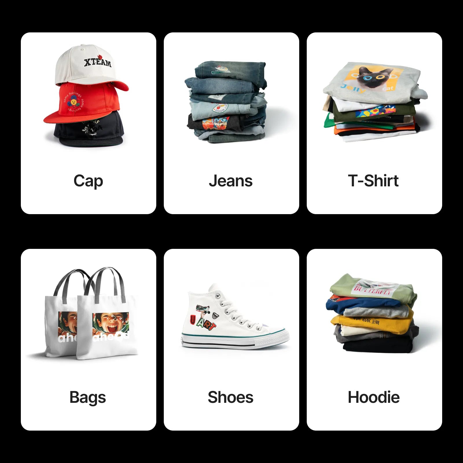 xTool Selected Apparel Printer Ink printing results