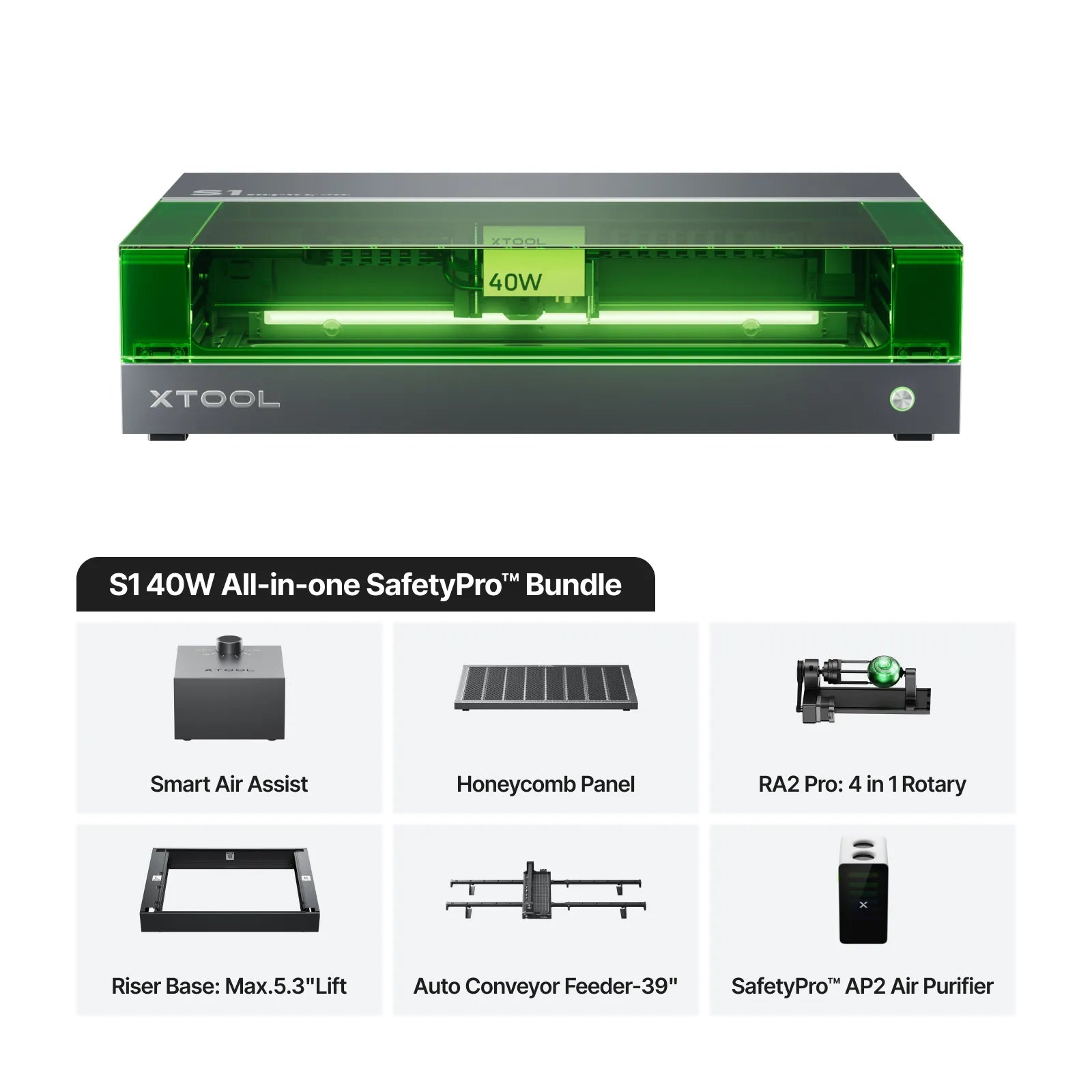 xTool S1 Enclosed Diode Laser Cutter - Joto Imaging Supplies US