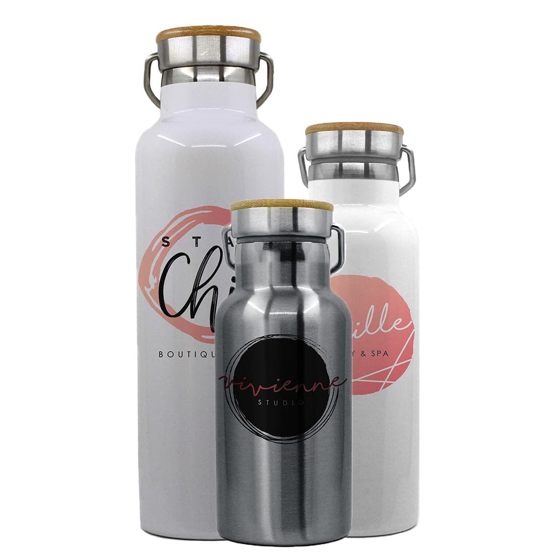 Sublimation Water Bottle with Bamboo Lid - Pack of 5