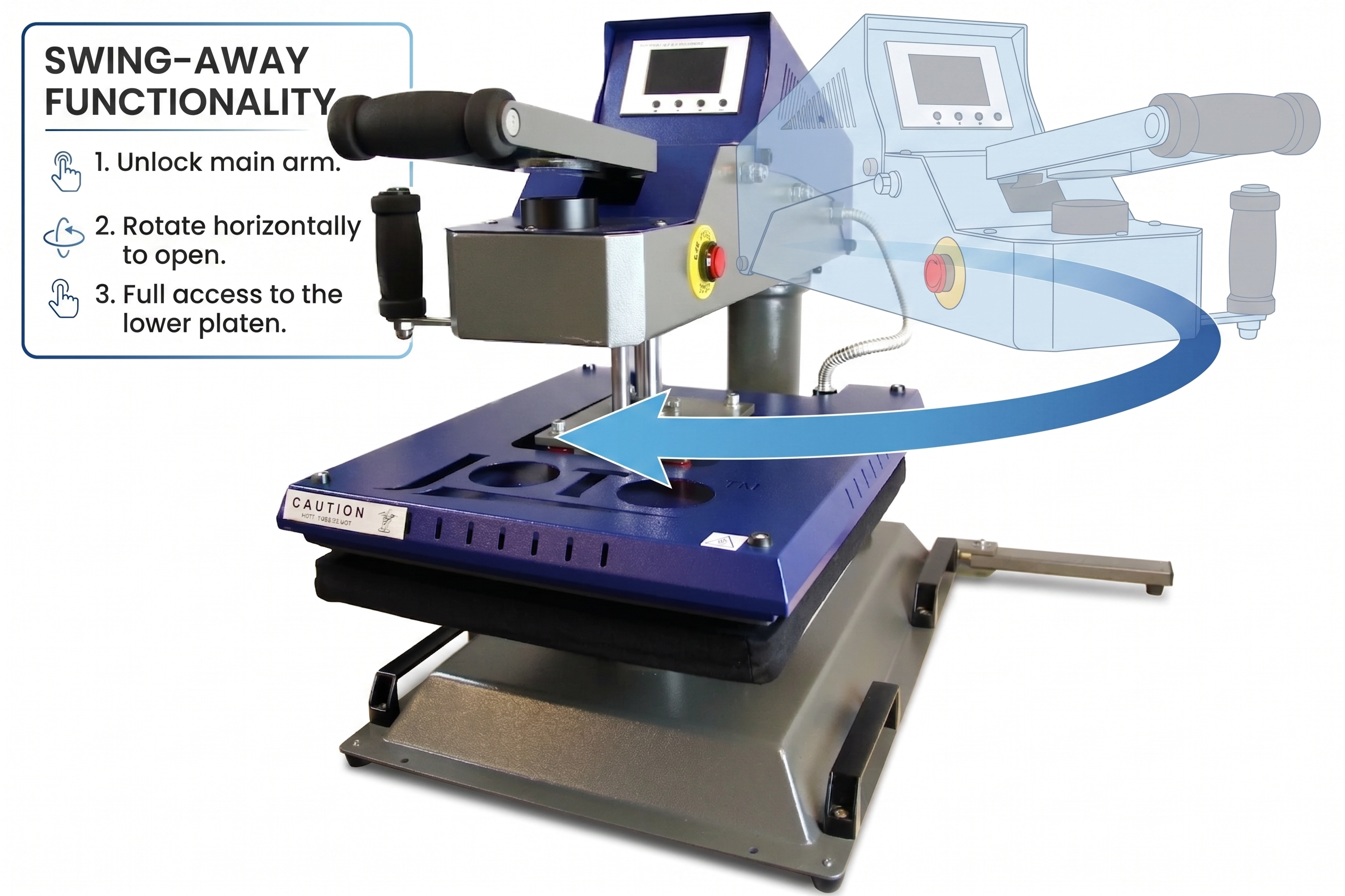 Joto Swing Away Heat Press 16" x 20" - Joto Imaging Supplies US