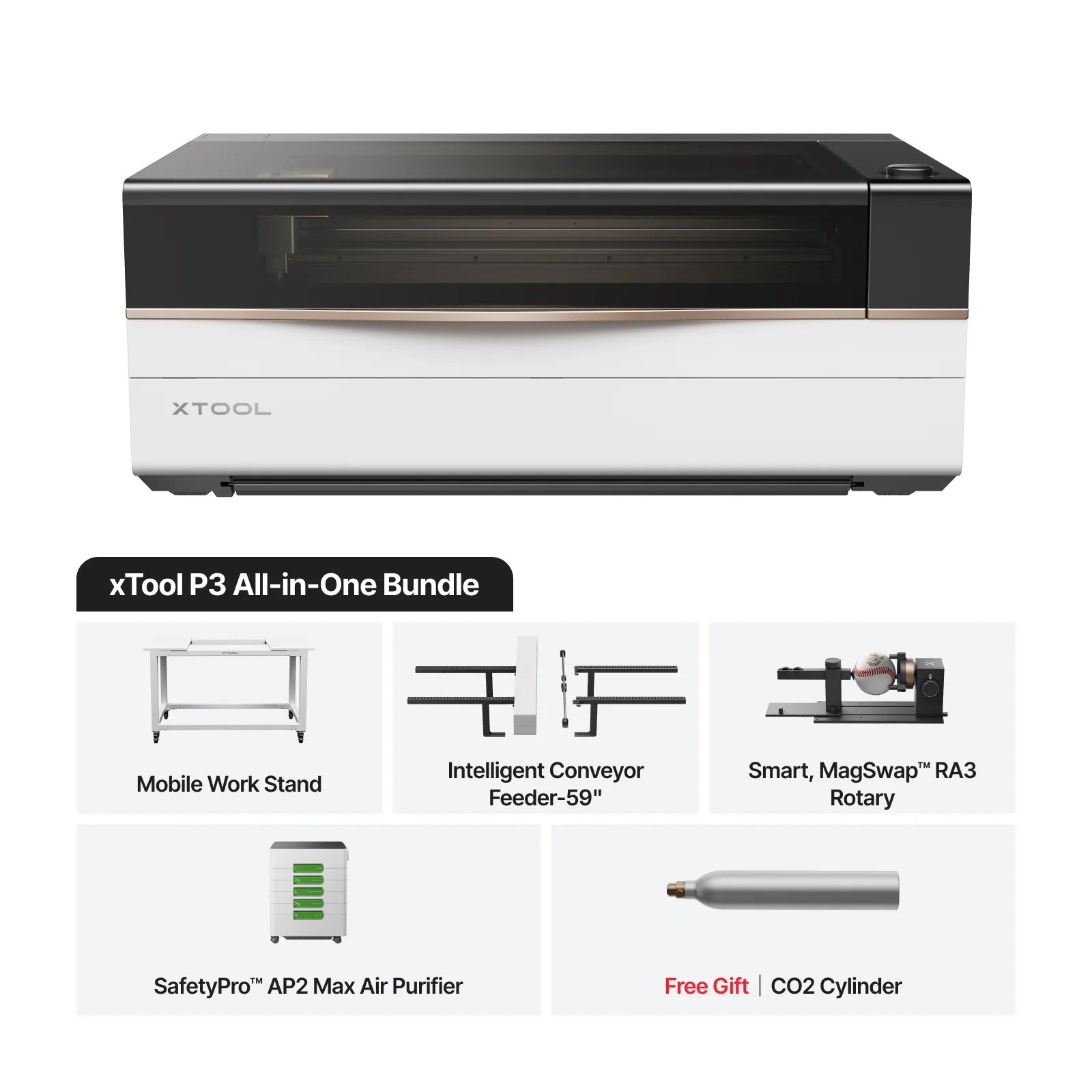 xTool P3 All-in-One Bundle - Joto Imaging Supplies US