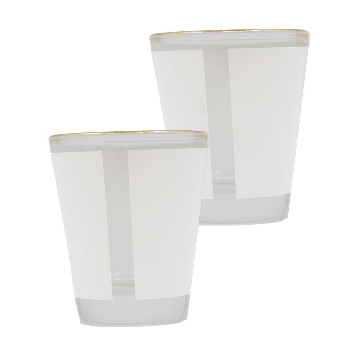 Pearl Coating™ 1.5oz Sublimation Shot Glass with Gold Rim - Pack of 12 - Joto Imaging Supplies US