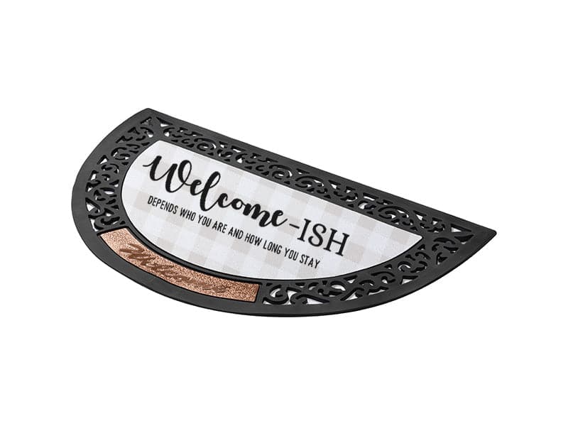 Sublimation Half Round Rubber Felt Door Mat