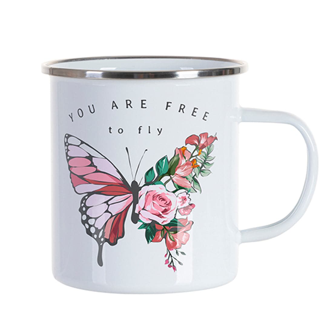 17 oz/500 ml Sublimation Enamel Cup with Flat Bottom - Pack of 6