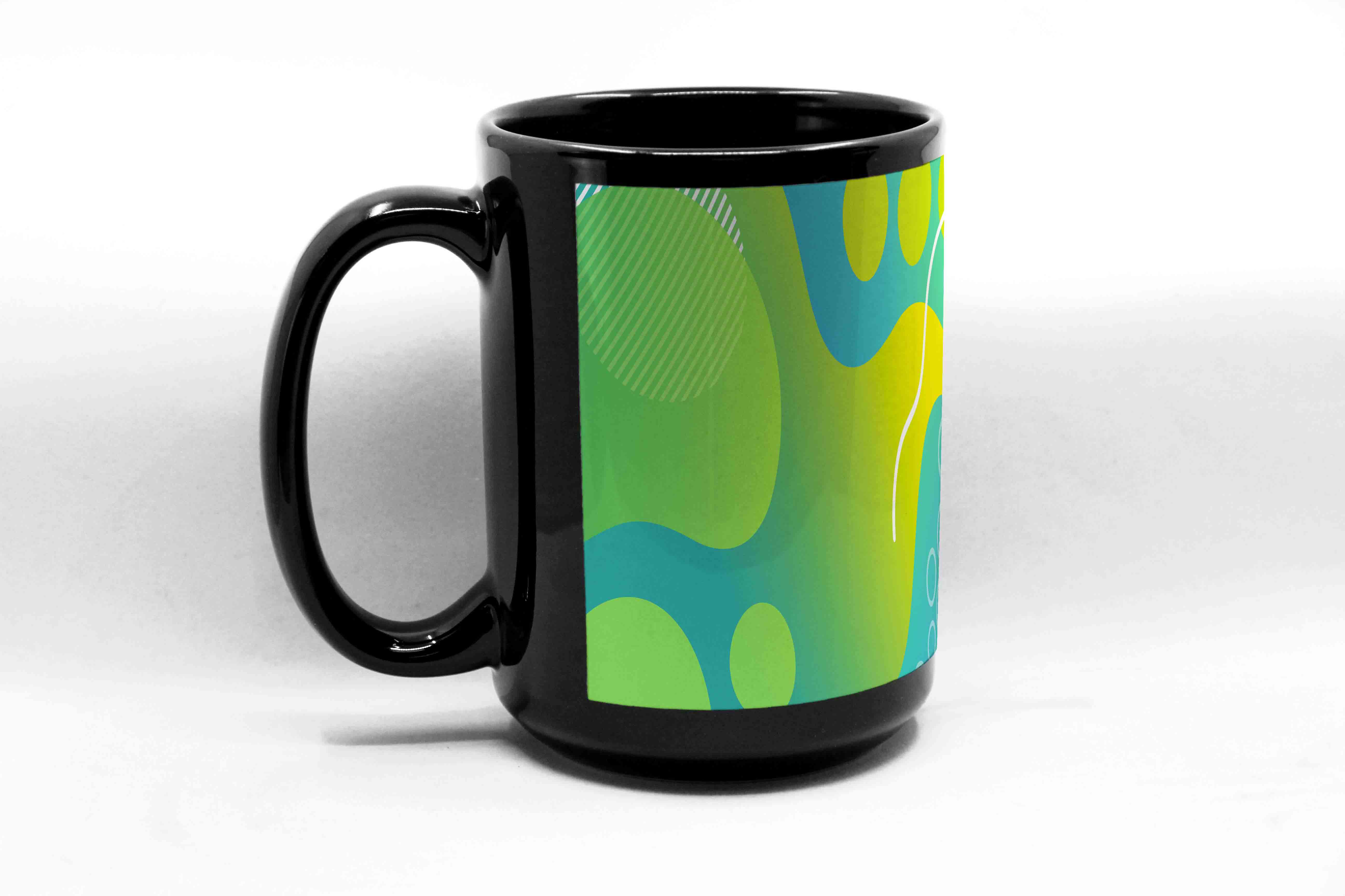 Pearl Coating™ Sublimation Black Mug with White Patch - Case of 36 - Joto Imaging Supplies US