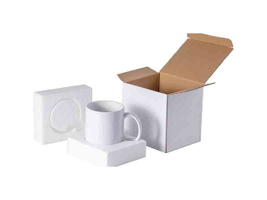11 oz Sublimation White Mug with White Box - Case of 36