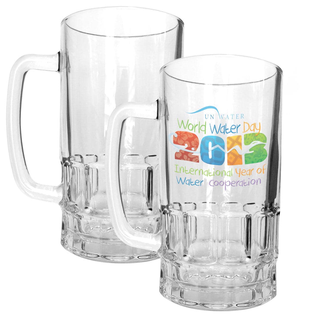 Sublimation 18 oz Clear Beer Stein - Pack of 6