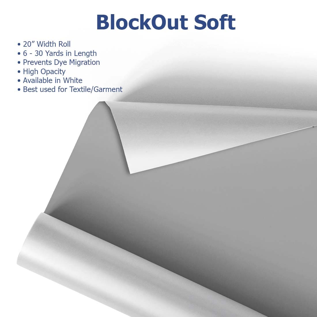 MultiCut™ BlockOut Soft Heat Transfer Vinyl 20" (White)
