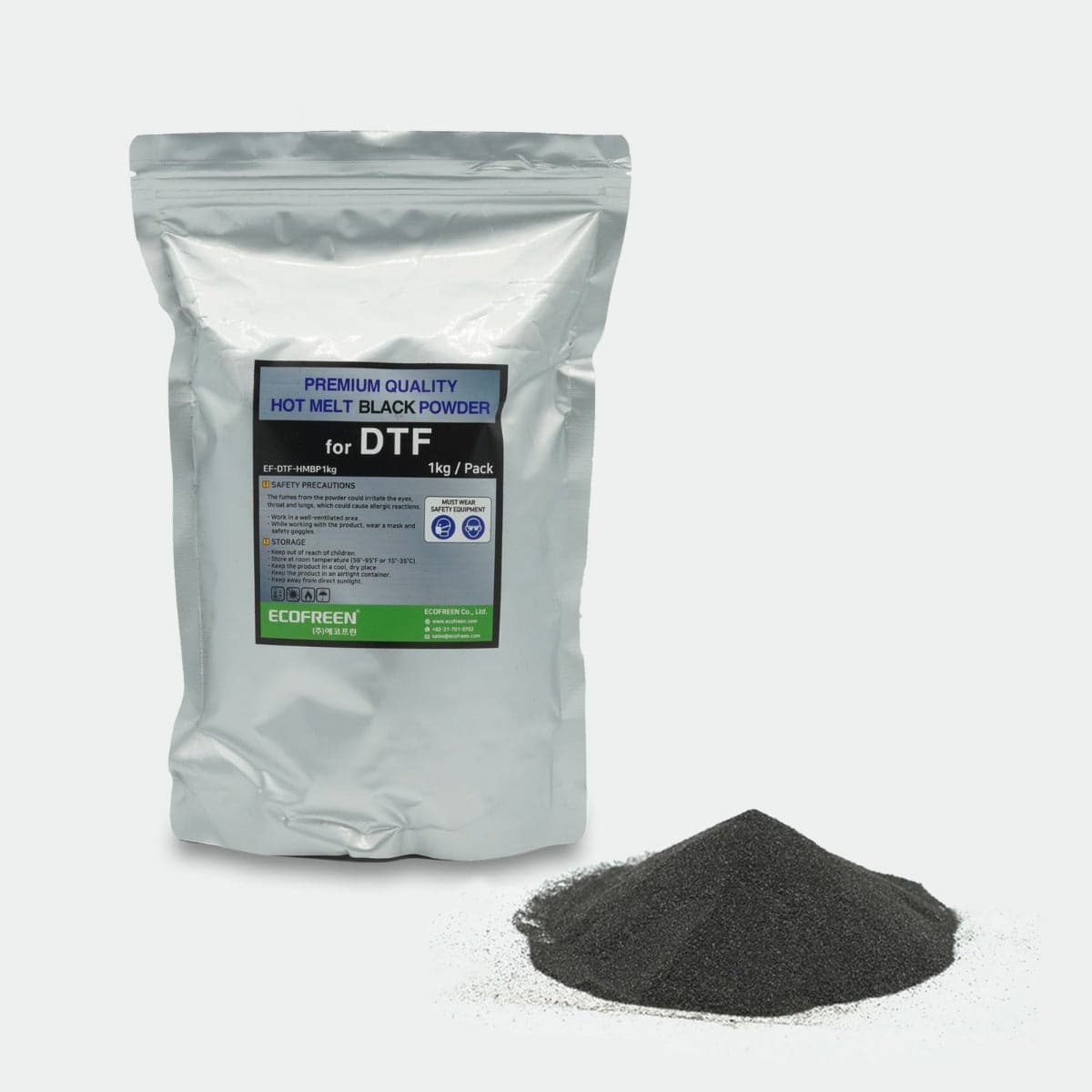 Ecofreen® Direct To Fim Black Hot Melt Powder  - Bag of 1kg - Joto Imaging Supplies US