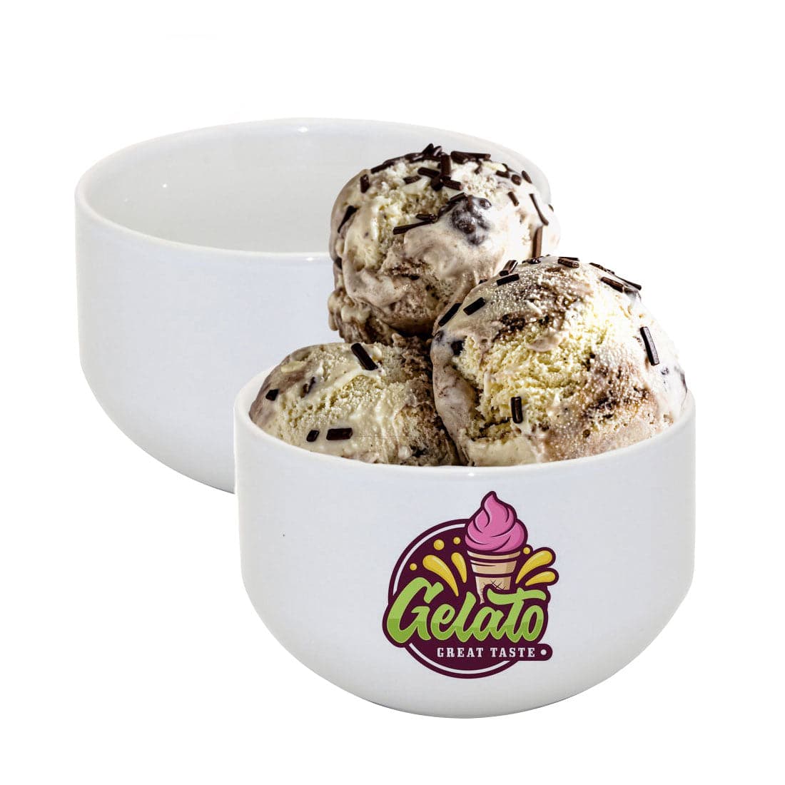 Pearl Coating™ Sublimation Ceramic Ice Cream Bowl - Pack of 6 - Joto Imaging Supplies US