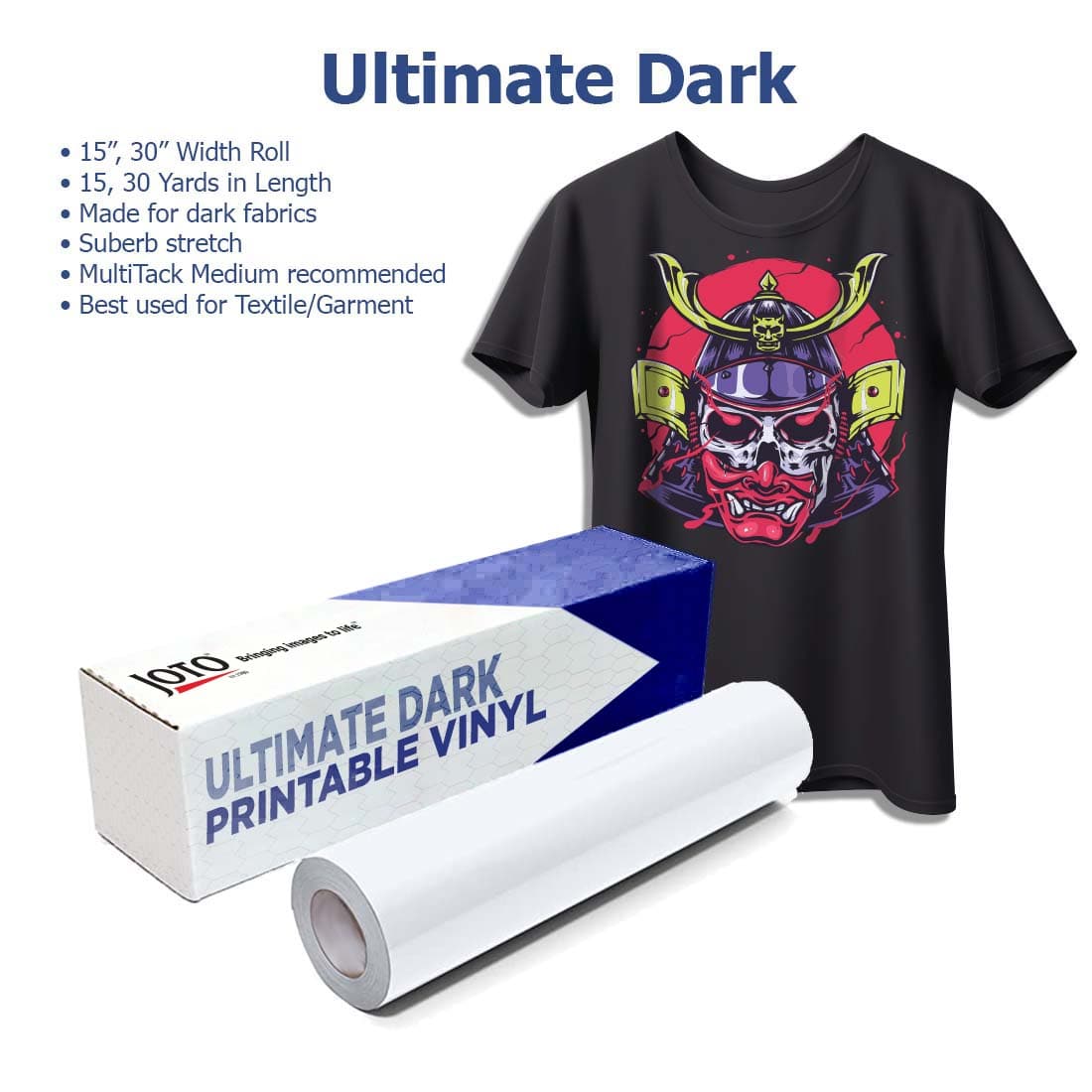 MultiPrint™ Ultimate Dark Printable Heat Transfer Vinyl - Joto Imaging Supplies US