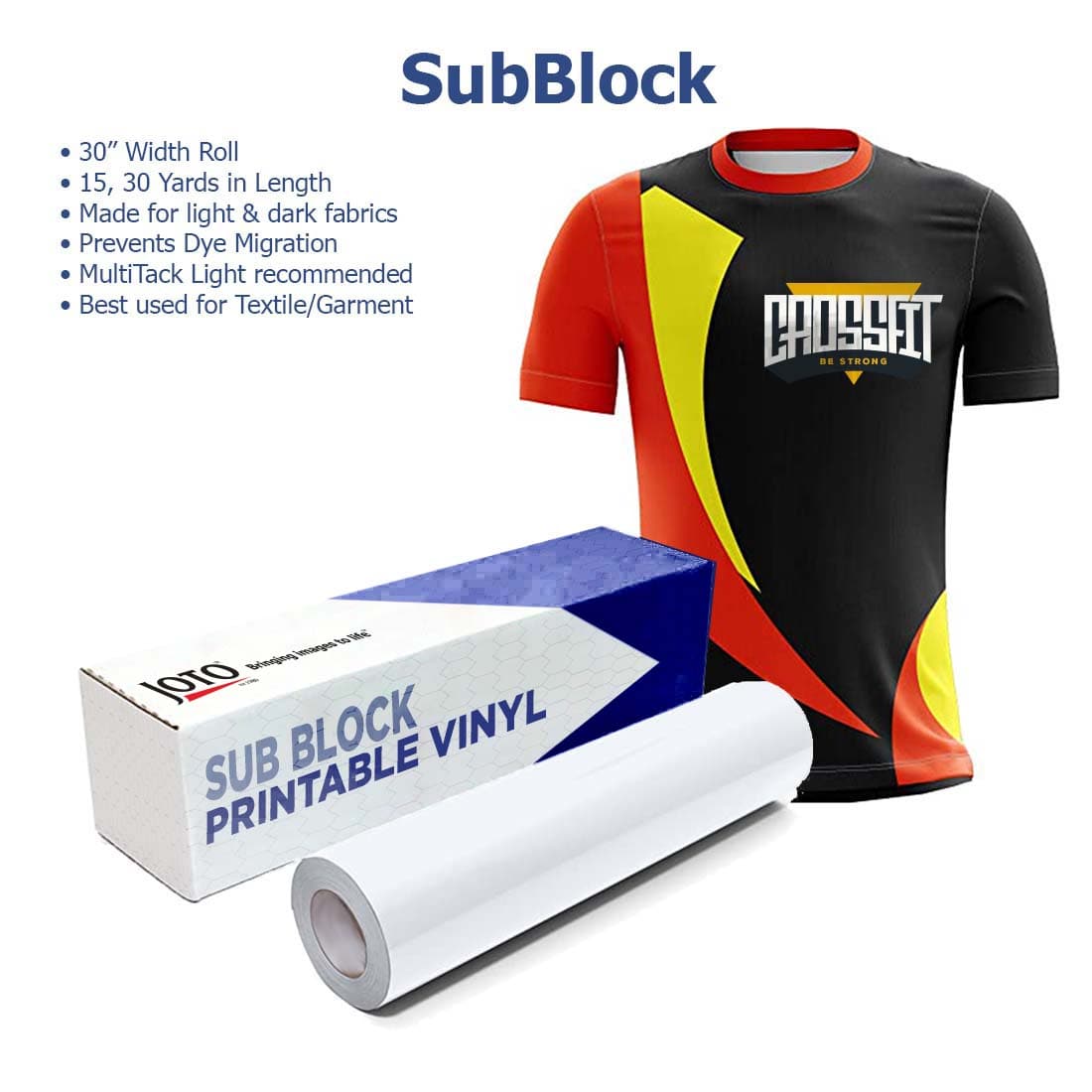 MultiPrint™ SubBlock Printable Heat Transfer Vinyl - Joto Imaging Supplies US