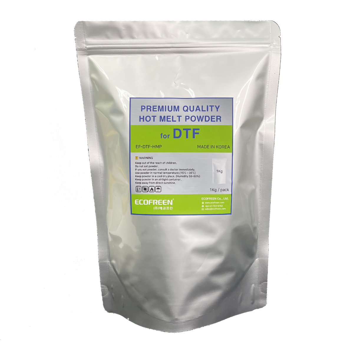 Ecofreen® Direct To Fim White Hot Melt Powder - Bag of 1kg - Joto Imaging Supplies US