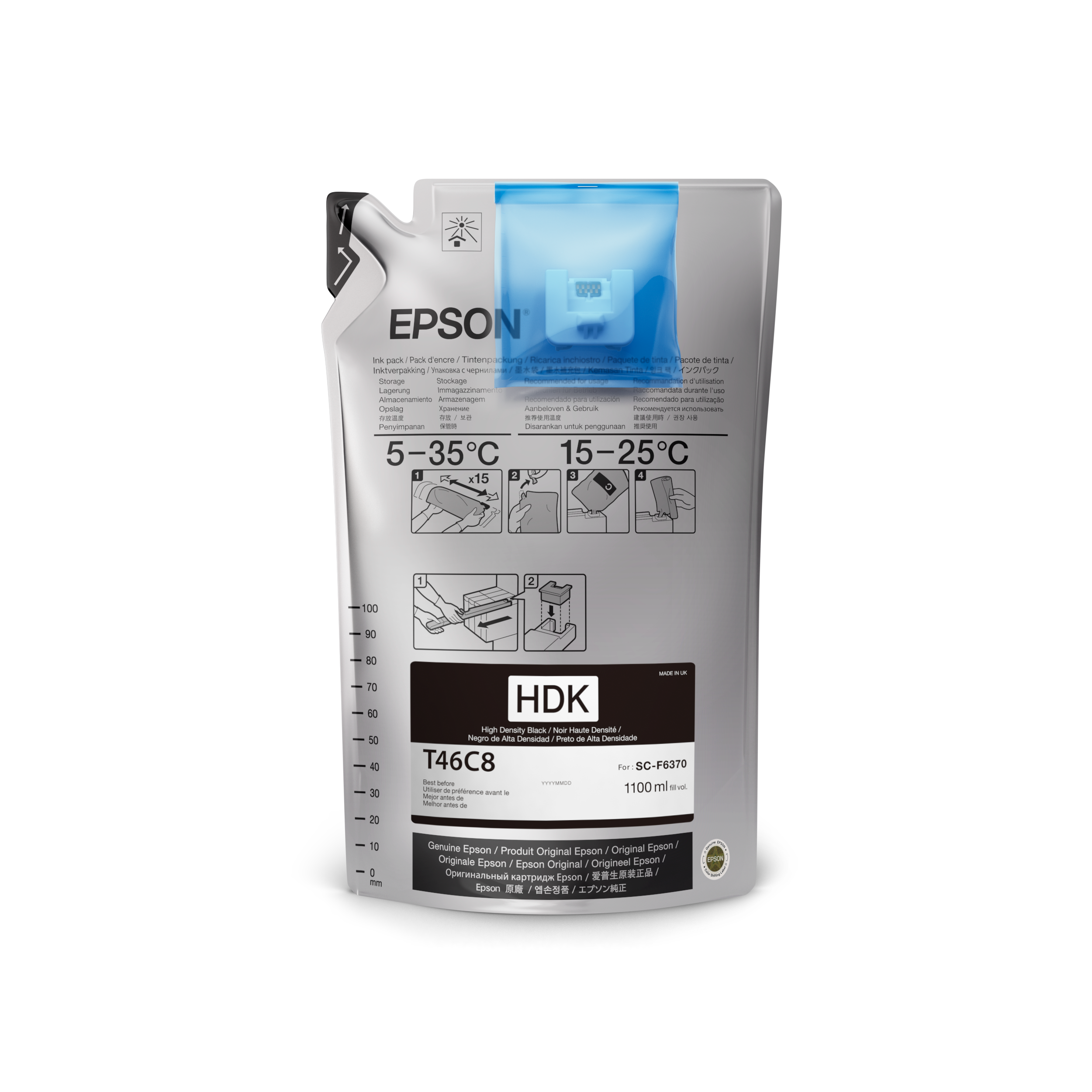 Epson® SureColor F6370 Inks- Individual Ink Bags - 1.2L - Joto Imaging Supplies US